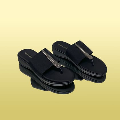 Classic Black Slides-Black / 36