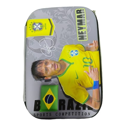 3D Footballer Design Embossed Pencil Pouch