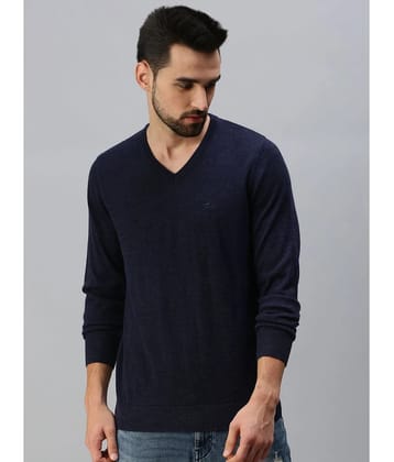 98 Degree North - Navy Blue Woollen Blend Mens Pullover Sweater ( Pack of 1 ) - None