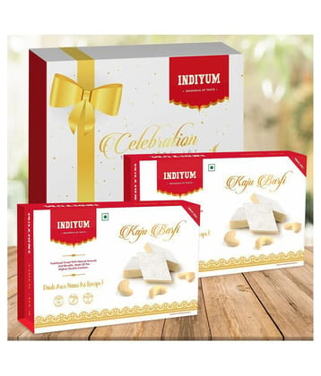 Indiyum Sweet Combo Gift Pack For Festive Occasion - Kaju Barfi 400g (200g X 2)