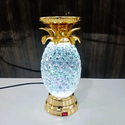 PINEAPPLE HIGHLIGHTING LAMP-Acrylic  Colour | Chargeable | Multi Colour Display / Metal | Acrylic | Gloss Finish / H: 9 | L: 4 | W: 3 (Inch)