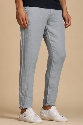 Lenovo - 100% Linen Trouser - Lt Blue-XXL-38 / LT BLUE