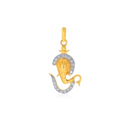 Senco Gold 14K Yellow Gold Mangalmaya Diamond Pendant (Gold Weight - 1.55 g / 0.12 carat / HI-SI)