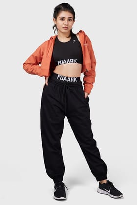 Signature Oversized Cropped Jacket Orange-XS