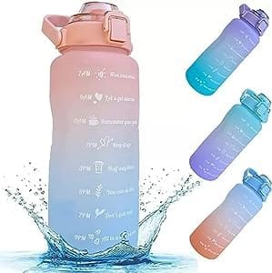 motivational bottle 2 LITER 2000 ml Bottle  (Pack of 1, Multicolor, Plastic)