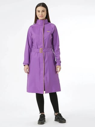 Zeel Diva Purple Trench Coat-L