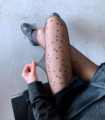 Printed Stars Ultra thin leg stockings