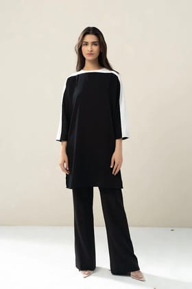 Monochrome Rayon Co-ord Set-XS