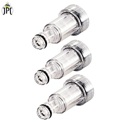 JPT High Pressure Washer Transparent Inlet Water Filter Compatible With StarQ, Vantro, Aimex, Shakti, ResQTech, Bosch (Pack Of 3)