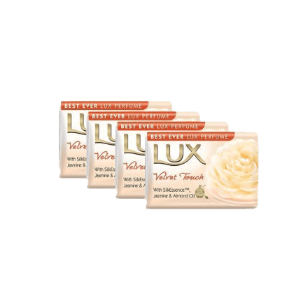 Lux Bathing Soap Velvet Touch Jasmine And Almond Oil 4 x 60g