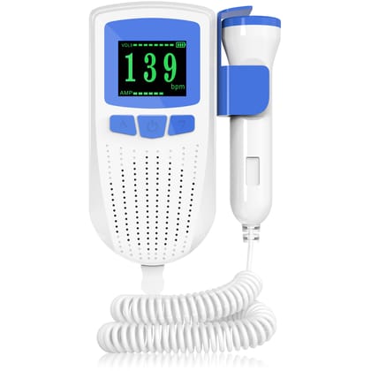 K-Life Model FD-101 Heartbeat Rate Detection Monitor with in-Built Speaker Fedal Doppler (White)