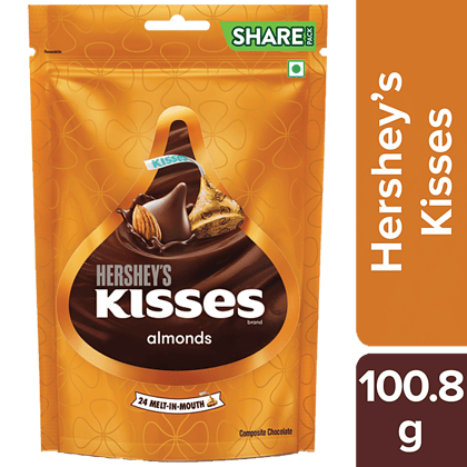 Hershey's Kisses Almonds Chocolate, 100.8 g