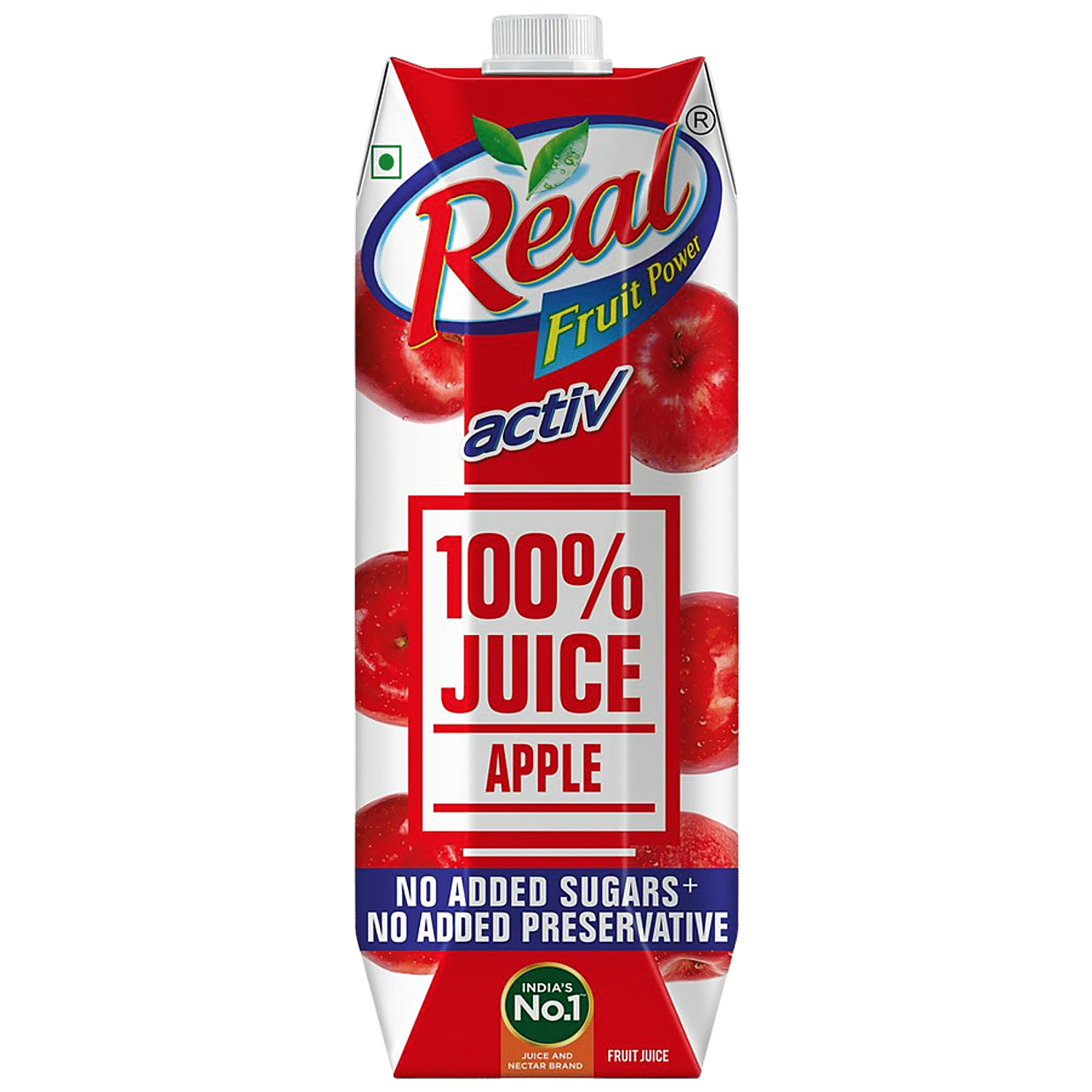 Real 100% Apple Juice - With No Added Sugar & Preservatives, 1 L