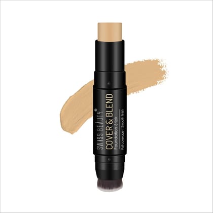 Swiss Beauty Waterproof Cover & Blend Foundation Stick-Almond Beige