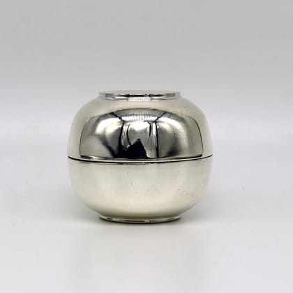 999 fine silver handmade Prasad box with cap for idols, trinket box, container box, brides gifting, jewelry box, solid silver article stb96