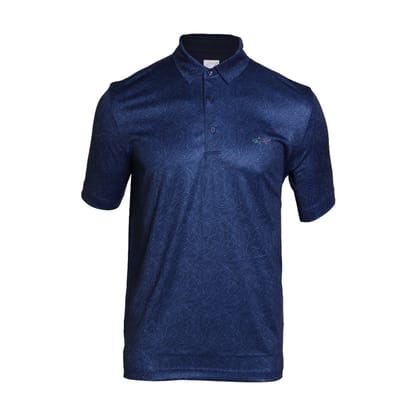 Greg Norman Men's Golf Course Layout Polo - Navy-L