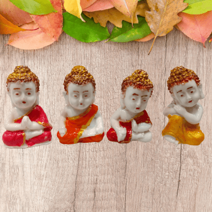 W C Home Décor And Gift Baby Monk Small Budh set