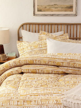 Sanchi Single Comforter (Yellow)