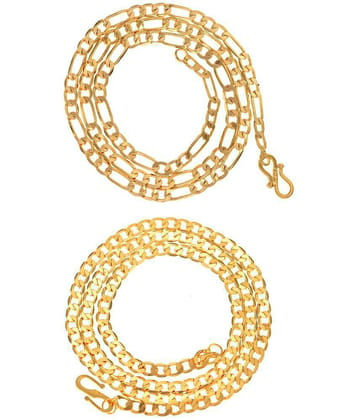 AanyaCentric Combo of 2 Gold Plated 28inches Long Fashion Chain - None