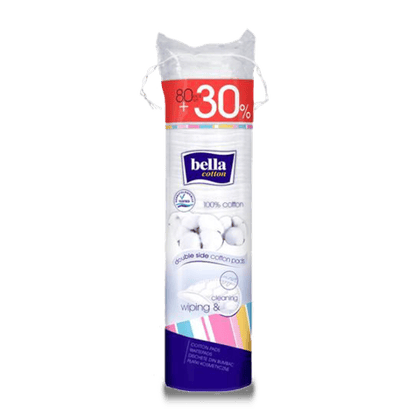 Bella Double Side Cotton Pads, 80 Units Pack