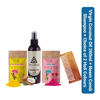 Complete Organic Holi Celebration Combo with Choice of 2 x 50g Organic Holi Colors