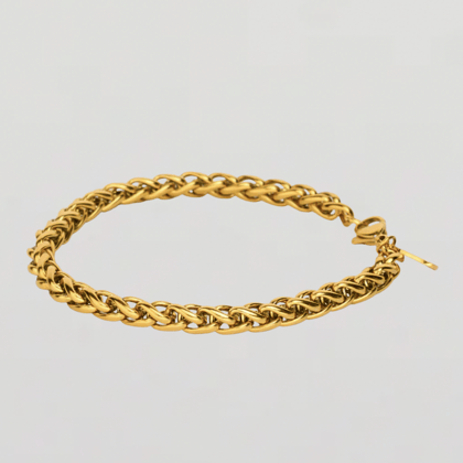 WHEAT BRACELET (GOLD) 5MM-22 CM