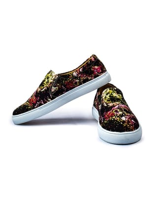 Men Printed Canvas Loafers