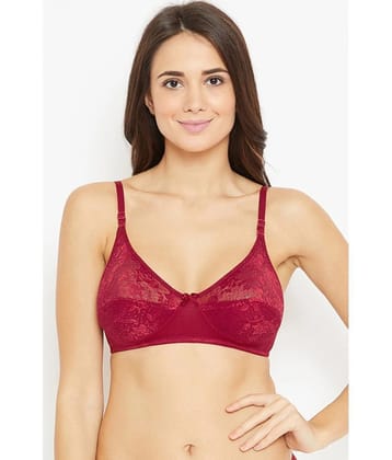 N-Gal Pack of 1 Nylon Non Padded Womens T-Shirt Bra ( Maroon ) - None