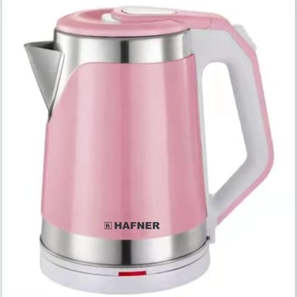 Hafner Electric Kettle with Stainless Steel BodyUsed for boiling Water Making tea and coffee Instant noodles Soup etc. 1500 Watt Pink2 litre-Pink