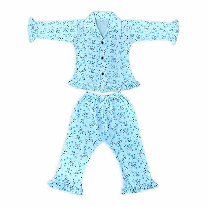 Kids and BEBS Knight Wear for Kids Top and Pajama Set It's Made with Pure Cotton This Night Suit is Suitable for (4 year to 5 Years) Old Boys and Girls Pack of 1 (Blue)