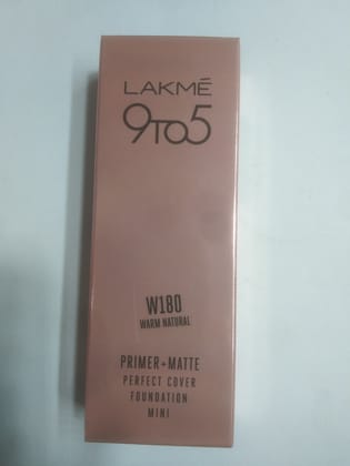 Lakme W180 Warm natural Primer+matte Perfect cover Foundation Mini 