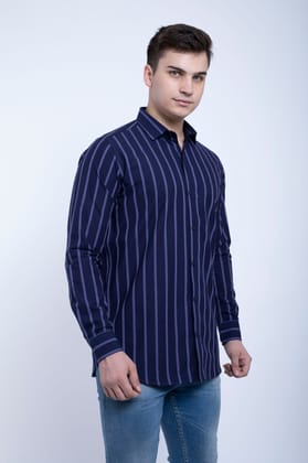 Red and Blue Stripes Shirt-40 - L