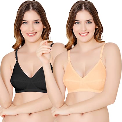 Bodycare polycotton wirefree adjustable straps comfortable non padded bra-1570BS