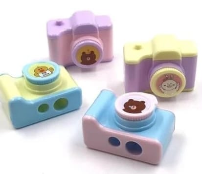 BREEPREE Creatives Mini Camera Pencil Sharpeners Kids Birthday Return Gift Party Favours for Home (Pack of 6)