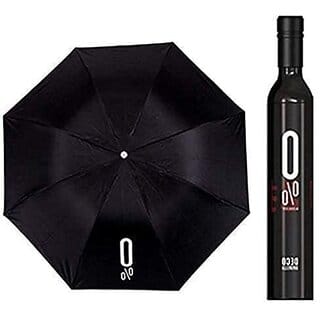 Manav Enterprises Bottle Umbrella For Rain Portable And Compact Umbrella For Travel Umbrella (Black)