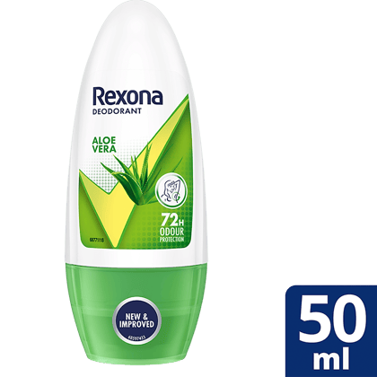 Rexona Underarm Roll On Deodorant For Women - Aloe Vera, 50 Ml