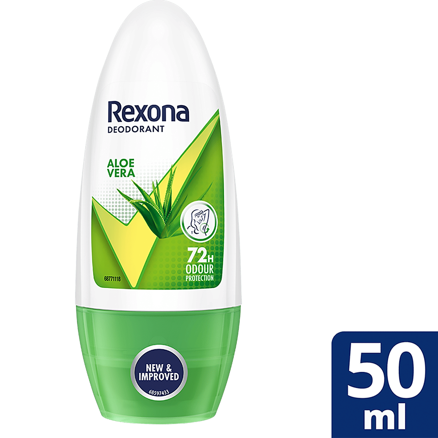 Rexona Underarm Roll On Deodorant For Women - Aloe Vera, 50 Ml