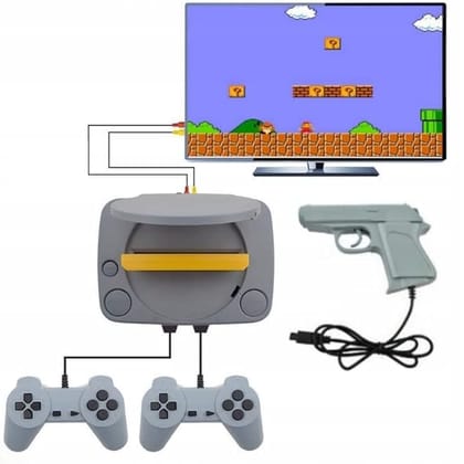 SMARTCAM Trendy 8 Bit LCD Plug Tv Video Gaming Console with Classic Inbuilt Game Like Super Mario Bros, Contra, Double Dragon 2, Duck Hunt, F1 Race ETC for Game Lovers