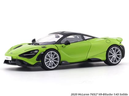 2020 McLaren 765LT V8-Biturbo green 1:43 Solido diecast Scale Model collectible