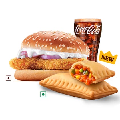 Crispy Chicken Burger + BK Veg Pizza Puff + Coke,