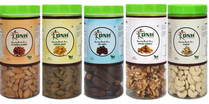 DRY FRUITS COMBO 750 GRAMS  PACK  150G X 5 PC