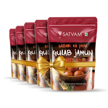 Satvam Gulab Jamun Instant Mix (5x200g)-(Pack of 5)