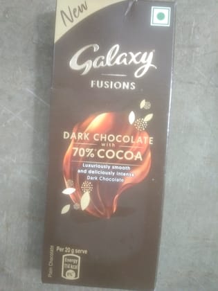 New Galaxy Fusions Dark chocolate With 70% cocoa Luxuriously smooth Dark chocolate 