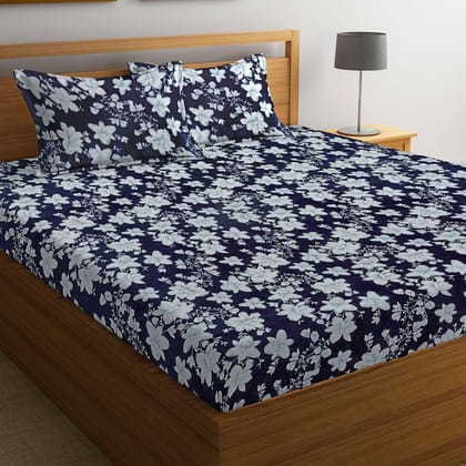 Tropez Printed Warm Winter Flannel Fitted King Bedsheet-King