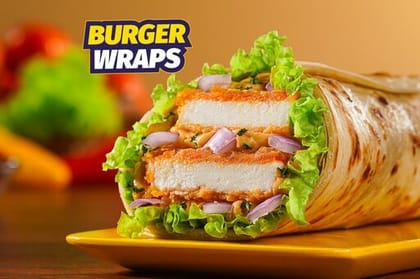 Jalapeno Cheese Paneer Burger Wrap