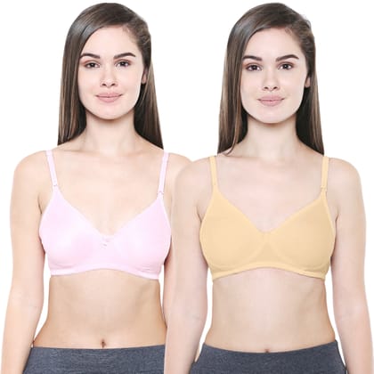 Bodycare Women Cotton Full Coverage Non Padded Regular Bra Pack - 2 E5554PIS