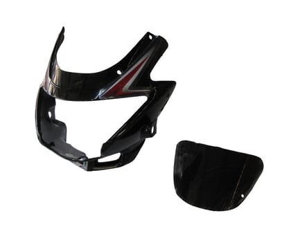 Headlight Visor Fit For With Glass Hero Glamour Latest Black (Red)