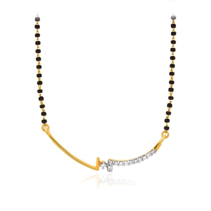 Senco Gold Dual Magical Sheen Diamond Mangalsutra