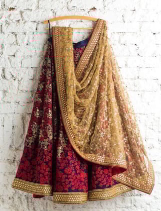 Party Wear Multi Color Embroidered Semi Stitched Lahenga Choli