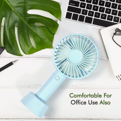 Portable Classic Hand Fan Table Fan: 3-Speed Setting Fan, Personal Desk Fan Suitable for Office, School, and Home Use (Battery Not Included)